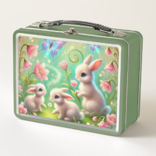 Lunch Box Jardin de lapin de printemps Imaginaire