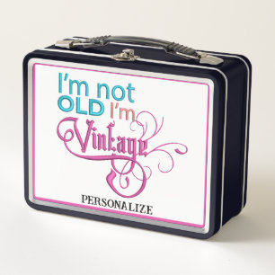 Lunch Box Je ne suis pas Vieux Je suis Vintage Citation Seni
