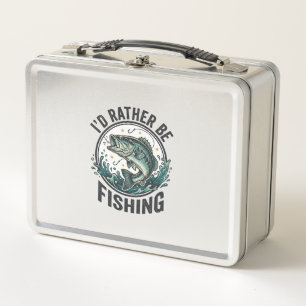 Lunch Box Je préférerais être à la pêche T-Shirt vintage pou