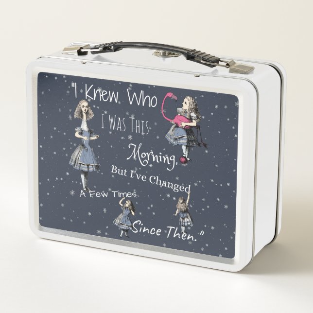 Lunch Box "Je savais qui j'étais..."Alice au pays des mervei (Dos)