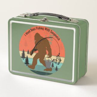 Lunch Box Je Suis Allé Basse Pêche Avec Sasquatch - Retro