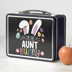 Lunch Box Je suis la tante Bunny Pâques tenue de famille ass