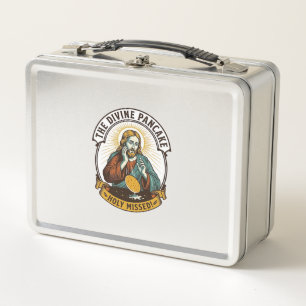 Lunch Box Jésus a laissé tomber la crêpe parfaite en retourn