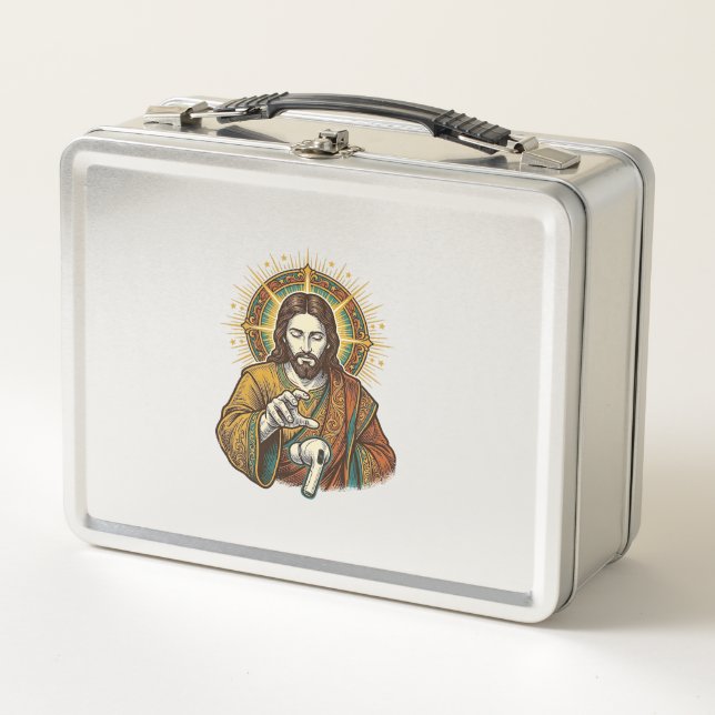 Lunch Box Jésus a laissé tomber son écouteur sans fil sous l (Devant)