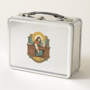 Lunch Box Jésus a laissé tomber son stylo derrière un lourd 