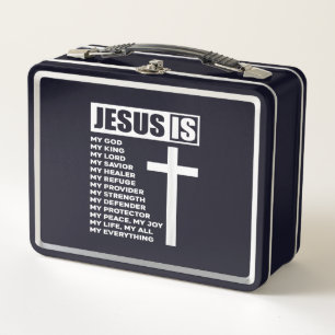 Lunch Box Jésus amour   Jésus Est Mon Dieu Mon Roi Mon Tou