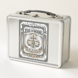 Lunch Box Jésus et baseball Christianisme vintage