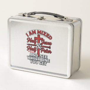 Lunch Box Jésus et Pierre mélangés Humour chrétien vintage
