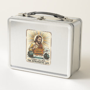 Lunch Box Jésus laissant tomber lourdement un haltère bruyam
