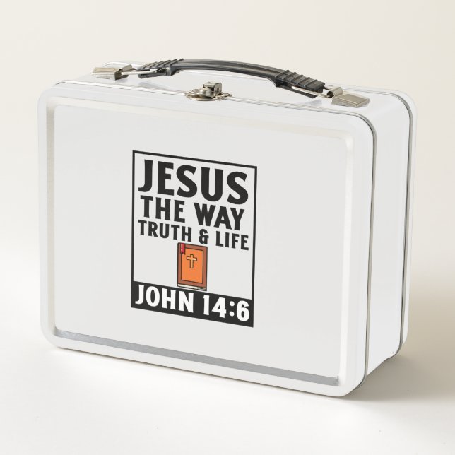 Lunch Box Jésus le chemin vérité et vie foi chrétienne relie (Devant)
