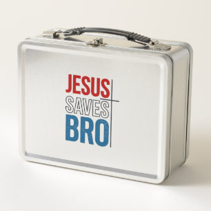 Lunch Box Jésus Sauve Frère Typographie Chrétienne T-Shirt C