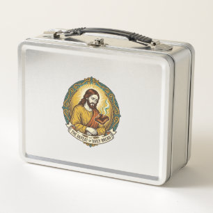 Lunch Box Jésus vaincu fumant du pain grillé brûlé petit-déj