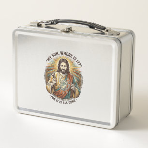 Lunch Box Jésus Verre à Bière Vide Cassé Barman Boisson Humo