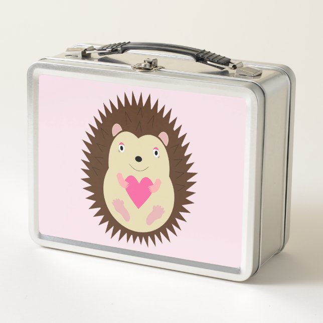 Lunch Box Joli bébé hérisson fille rose (Devant)