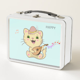 Lunch Box Joli Chat Caramel Roux Musical