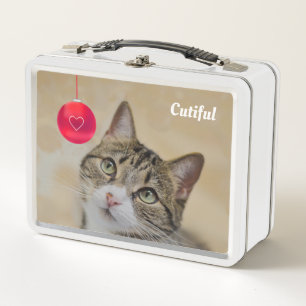 Lunch Box Joli chat tabby et boule rouge