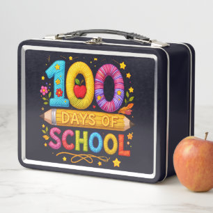 Lunch Box Joli Fil 100 Jours d'École Enseignantes Filles T-S