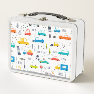 Lunch Box Joli Motif coloré de la circulation automobile