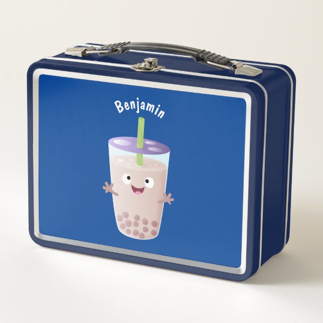 Lunch Box Joli personnage de dessin animé boba thé bulle (Devant)