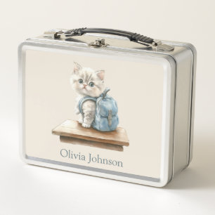 Lunch Box Joli petit chat avec sac à dos personnalisé