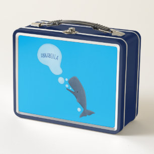 Lunch Box Jolie baleine à sperme soufflant bulles dessin
