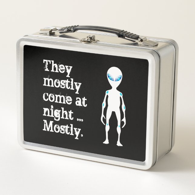 Lunch Box Jolie citation alien blanche noire (Devant)