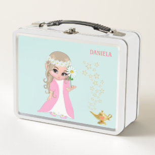 Lunch Box Jolie fée magique et étoiles sur fond bleu clair