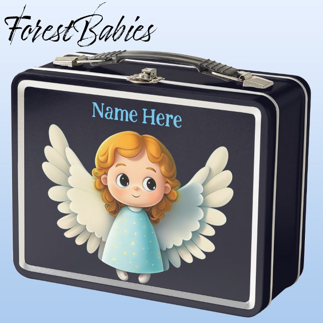 Lunch Box Jolie fille d'ange céleste avec dessin d'ailes (Angel, Black ForestBabies Lunch Box)
