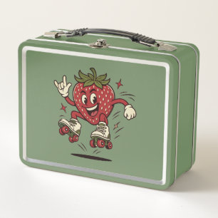 Lunch Box Jolie Fraise à Roulettes