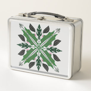 Lunch Box Jolie illustration de Doodle Botanique Vert