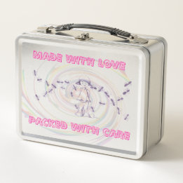 Lunch Box Jolie petite fille avec des jeans larges 