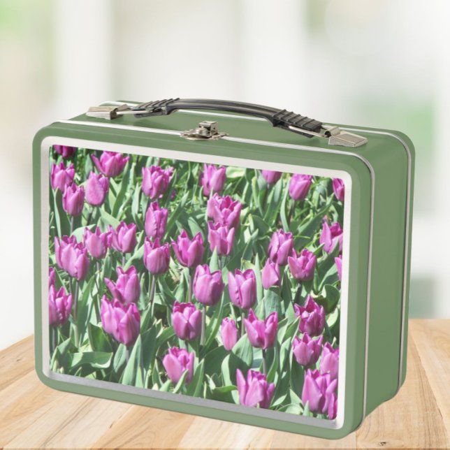 Lunch Box Jolie Tulipes pourpres Florale (In Situ Table)