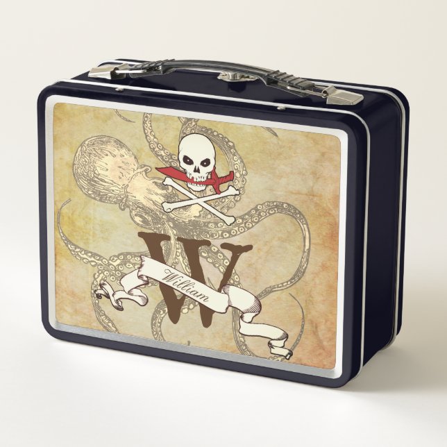 Lunch Box Jolly roger Monogramme initial (Dos)