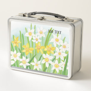 Lunch Box Jonquilles jaunes et blanches au printemps personn