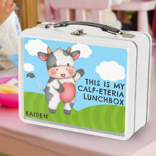 Lunch Box Jote Funny Pun de vache Plaisanterie Animal de fer