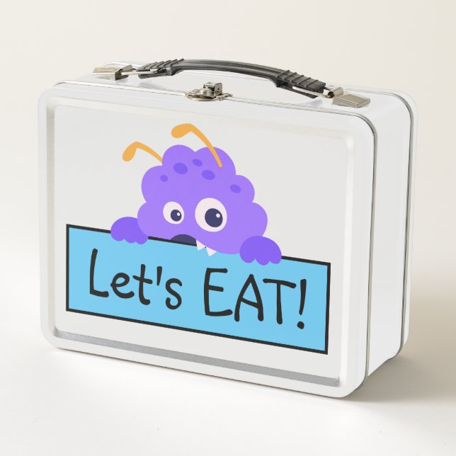 Lunch Box Jote Purple Monster School Buddy Peronorisé (Devant)