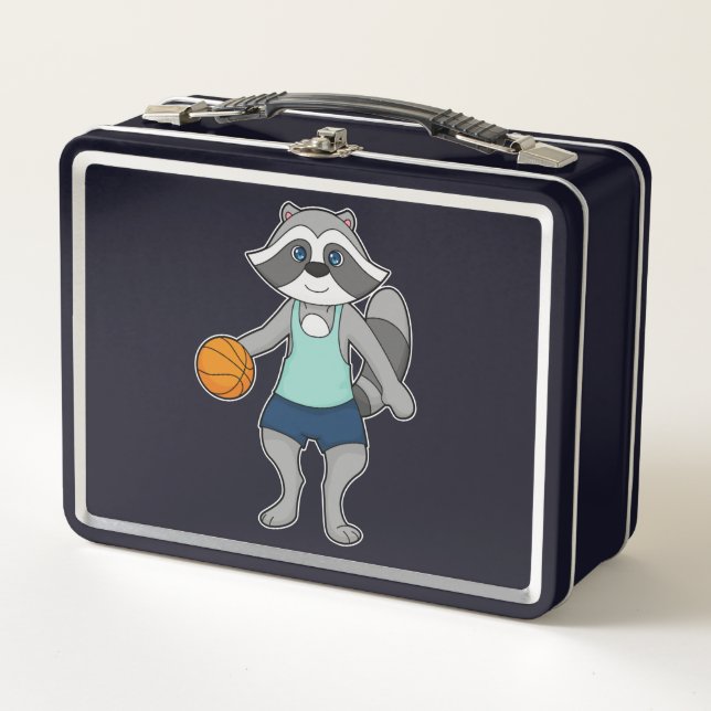 Lunch Box Joueur de basket-ball Racoon (Devant)