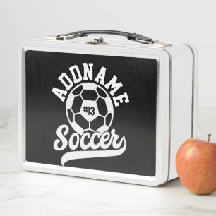 Lunch Box Joueur de football AJOUTER LE NOM Équipe de footba