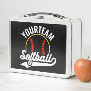 Lunch Box Joueur de l'équipe de softball AJOUTER UN NOM Ligu