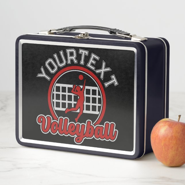 Lunch Box Joueur de l'équipe de volleyball AJOUTER LE NOM Sp (En situation)