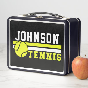 Lunch Box Joueur de tennis NOM Ball Jeu court personnalisé