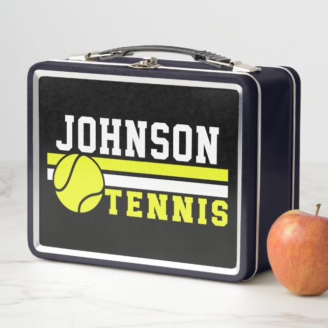 Lunch Box Joueur de tennis NOM Ball Jeu court personnalisé (En situation)