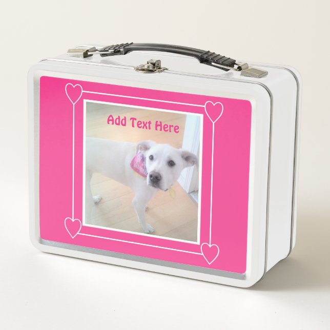 Lunch Box Jour des Valentines de Chien Rosé-Chien Mignonne D (Devant)