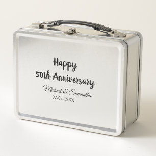 Lunch Box Joyeux 50e anniversaire ajouter nom du couple date
