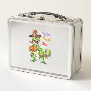 Lunch Box Joyeux Hallothanksmas T Rex Halloween Thanksgiving