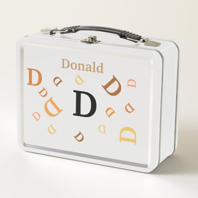 Lunch Box - Jumbled Letters in Orange (Front)