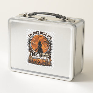 Lunch Box Juste ici Boos Halloween Sorcière Lune Citrouilles