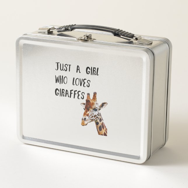 Lunch Box Juste Une Fille Qui Aime Les Giraffes Mignonne Gir (Devant)