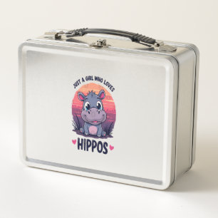 Lunch Box Juste une fille qui aime les hippopotames - Bébé m