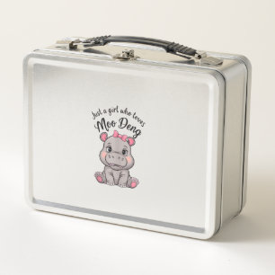 Lunch Box Juste Une Fille Qui Aime Moo Deng Bébé Hippopotame